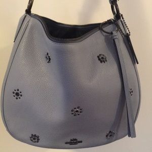 NWT: COACH sutton rivet hobo (blue/mist)